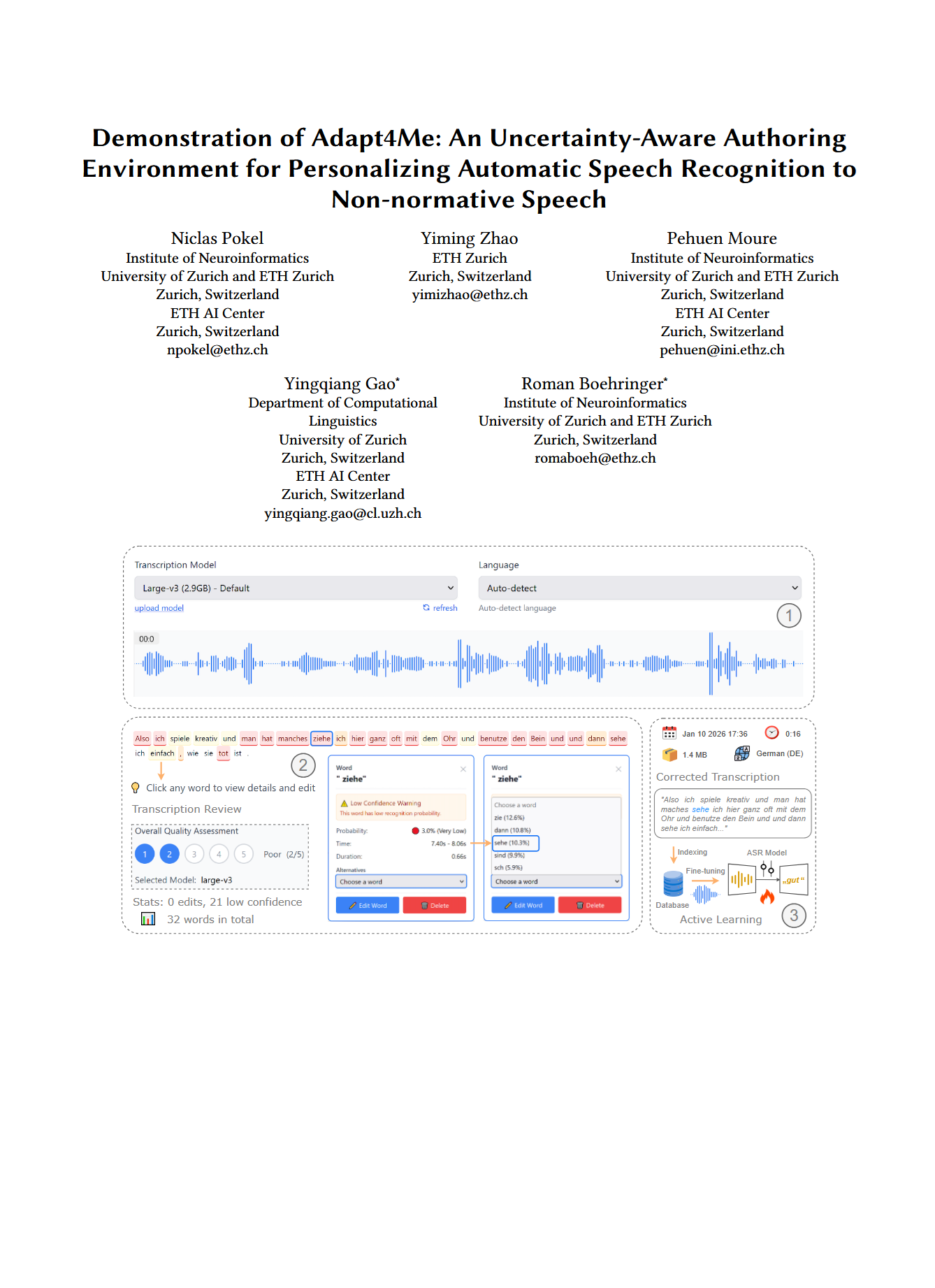 Demonstration of Adapt4Me: An Uncertainty-Aware Authoring Environment for Personalizing Automatic Speech Recognition to Non-normative Speech